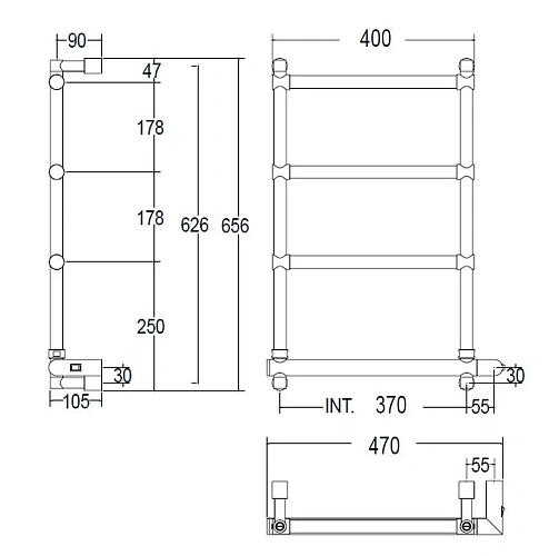 Полотенцесушитель электрический Margaroli Sole 542 BOX 5423704CRNB 47 x 67.2 см хром Полотенцесушитель электрический Margaroli Sole 542 BOX 5423704CRNB 47 x 67.2 см хром