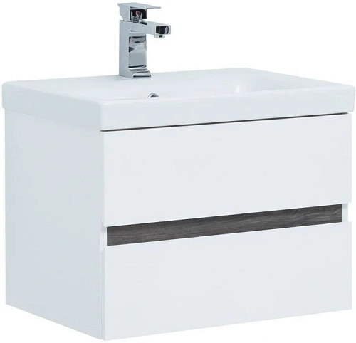 Тумба под раковину Aquanet Беркли 50 белый/дуб рошелье 00254288 Тумба под раковину Aquanet Беркли 50 белый/дуб рошелье 00254288