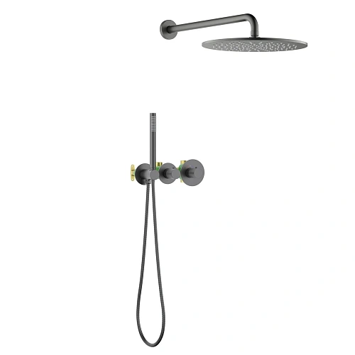Душевая система Timo Saona SX-2359/18SM встраиваемая с термостатом черное золото Душевая система Timo Saona SX-2359/18SM встраиваемая с термостатом черное золото