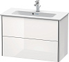 Картинка анонса товара «тумба под раковину duravit xsquare xs416602222 подвесная 81 см белая глянцевый»