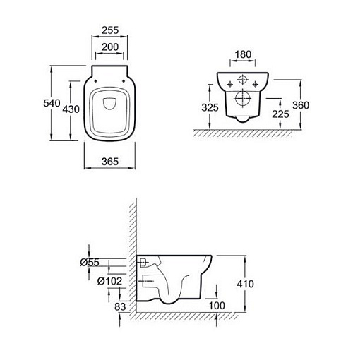 Унитаз подвесной Jacob Delafon Replay E4833-00 без сиденья 36,5х54 Унитаз подвесной Jacob Delafon Replay E4833-00 без сиденья 36,5х54