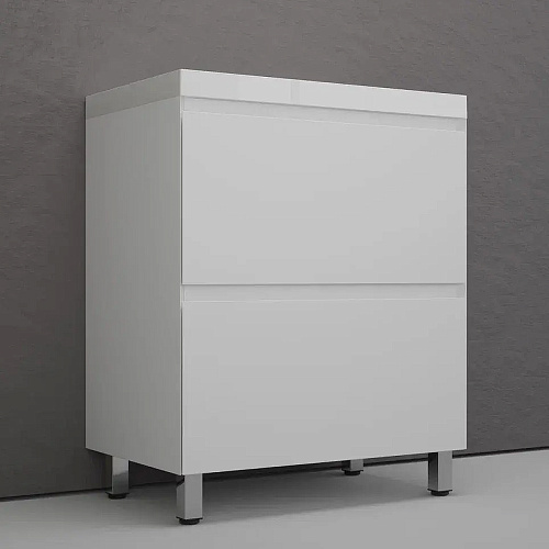 Тумба под раковину Style Line Манхэттен 70 см ЛС-00002374 напольная, белый матовый Тумба под раковину Style Line Манхэттен 70 см ЛС-00002374 напольная, белый матовый
