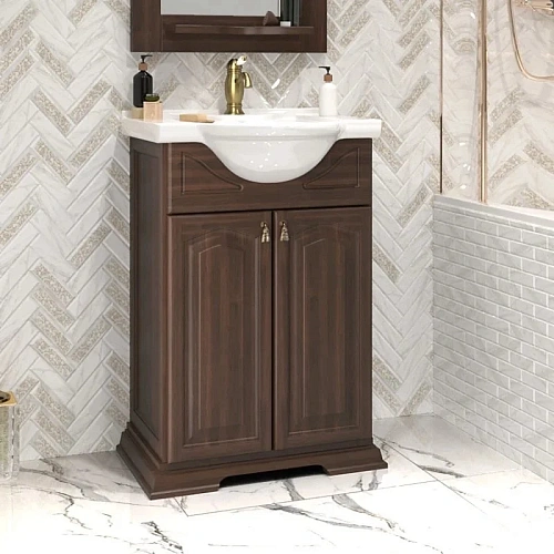 Тумба под раковину Opadiris Риспекто 55, орех антикварный (раковина Капри 55) 00-00005752 Тумба под раковину Opadiris Риспекто 55, орех антикварный (раковина Капри 55) 00-00005752