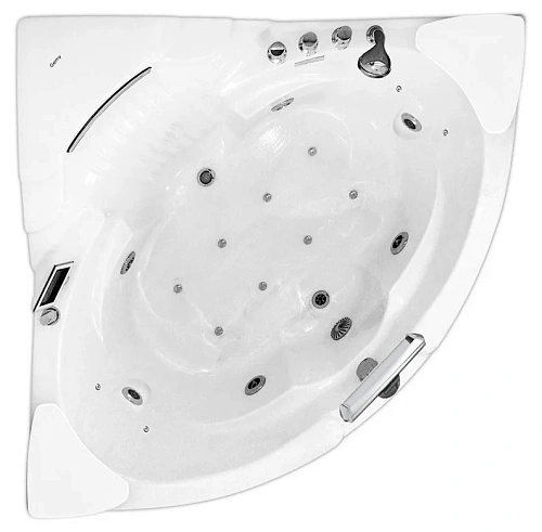 Акриловая ванна Gemy G9082 O 152x152 угловая, универсальная, гидромассажная Акриловая ванна Gemy G9082 O 152x152 угловая, универсальная, гидромассажная