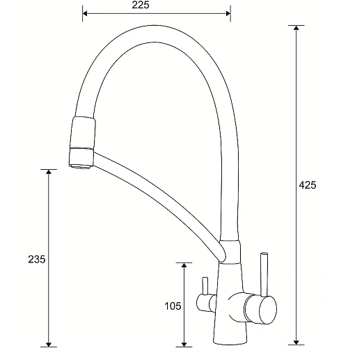 Смеситель для кухни Paulmark SIEGEN белый Si213111-331 Смеситель для кухни Paulmark SIEGEN белый Si213111-331