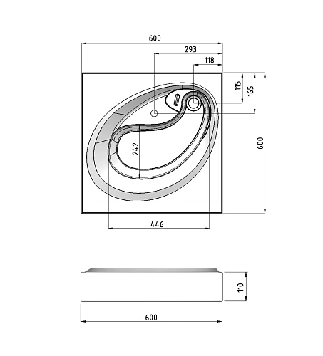 Раковина GROSSMAN ALVARO 60 см на стиральную машину 1606001 Раковина GROSSMAN ALVARO 60 см на стиральную машину 1606001