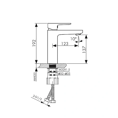 Смеситель для раковины Kaiser Sofia 04011 Смеситель для раковины Kaiser Sofia 04011