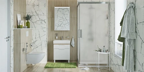 Душевой уголок STWORKI Дублин 90x90 см профиль хром глянец, стекло матовое 465098 Душевой уголок STWORKI Дублин 90x90 см профиль хром глянец, стекло матовое 465098