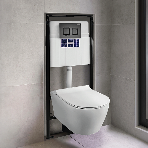 Инсталляция для унитаза BETTOSERB SAVA SLIM SUPERIOR SES40006483 с клавишей смыва BRICKS золото матовое Инсталляция для унитаза BETTOSERB SAVA SLIM SUPERIOR SES40006483 с клавишей смыва BRICKS золото матовое