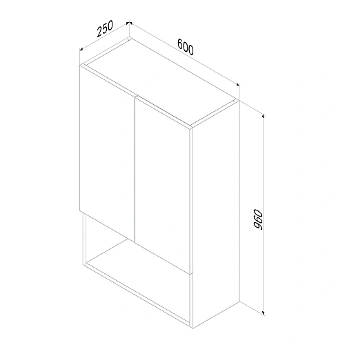 Шкаф AM.PM X-Joy M85CHX06021WG навесной с дверками и открытой полкой, 60 см, белый Шкаф AM.PM X-Joy M85CHX06021WG навесной с дверками и открытой полкой, 60 см, белый