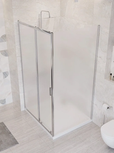 Душевой уголок BelBagno UNO-195-AH-1-110/90-P-Cr 110x90 см, профиль хром, стекло рифленое Душевой уголок BelBagno UNO-195-AH-1-110/90-P-Cr 110x90 см, профиль хром, стекло рифленое