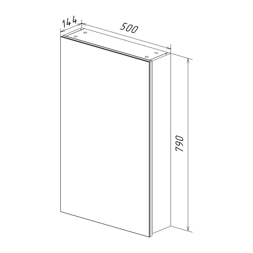 Зеркальный шкаф Lemark UNIVERSAL 50х80 см петли слева, белый LM50ZS-U Зеркальный шкаф Lemark UNIVERSAL 50х80 см петли слева, белый LM50ZS-U