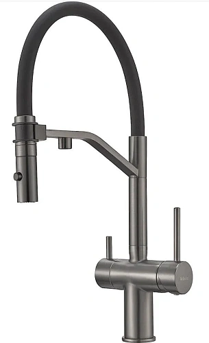 Смеситель для кухни Milacio Ultra 557 (MCU.557.GM) сталь воронёная Смеситель для кухни Milacio Ultra 557 (MCU.557.GM) сталь воронёная