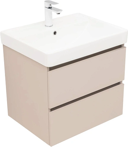 Тумба под раковину Aquanet Вега 2.0 60 бежевый 00337941 подвесная Тумба под раковину Aquanet Вега 2.0 60 бежевый 00337941 подвесная