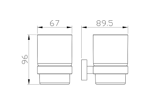 Стакан Wonzon & Woghand темный графит (WW-9321) Стакан Wonzon & Woghand темный графит (WW-9321)