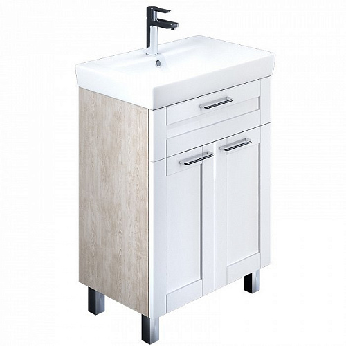 Тумба с раковиной IDDIS Sena 60 напольная белая/под дерево (SEN60W2i95K) Тумба с раковиной IDDIS Sena 60 напольная белая/под дерево (SEN60W2i95K)
