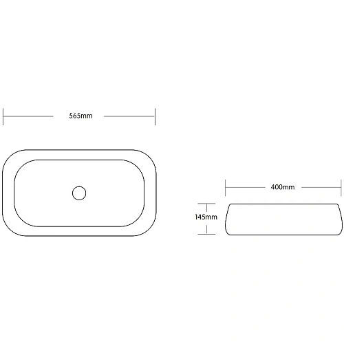 Раковина Ceruttispa CR0086 MMB1 565х400х145 накладная, мрамор матовый черный, прямоугольная Раковина Ceruttispa CR0086 MMB1 565х400х145 накладная, мрамор матовый черный, прямоугольная