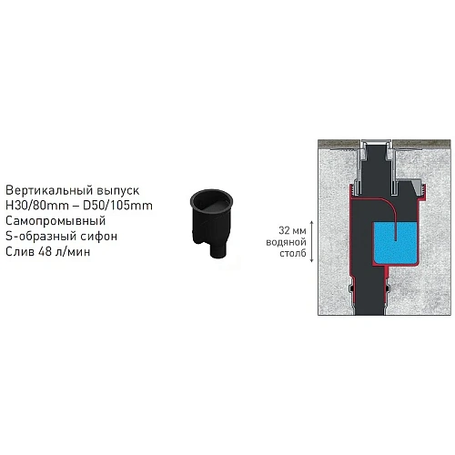 Душевой лоток BERGES SIMPEL 400, матовый хром, S-сифон D50/105 H50 вертикальный 090010 Душевой лоток BERGES SIMPEL 400, матовый хром, S-сифон D50/105 H50 вертикальный 090010