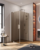 Картинка анонса товара «душевой уголок cezares slider-ah-1-100-80/90-br-cr 80-90x100см стекло тонированное (бронза), профиль хром»