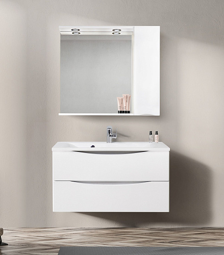 Шкаф-пенал BelBagno MARINO-SPC-900/750-1A-BL-P-R подвесной 900x150 Bianco Lucido Шкаф-пенал BelBagno MARINO-SPC-900/750-1A-BL-P-R подвесной 900x150 Bianco Lucido