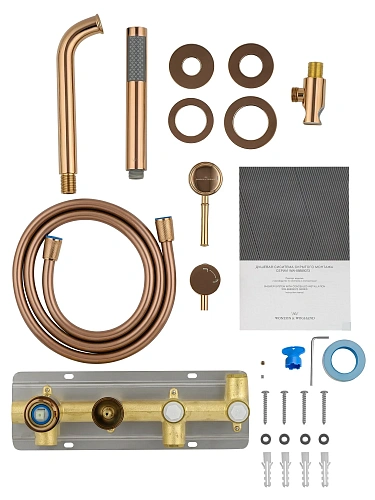 Смеситель для ванны Wonzon & Woghand TOR встраиваемый, розовое золото (WW-88889073-RG) Смеситель для ванны Wonzon & Woghand TOR встраиваемый, розовое золото (WW-88889073-RG)