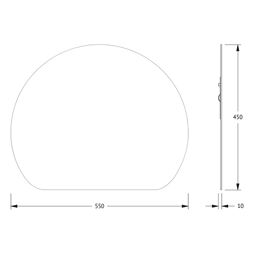 Зеркало Evoform Primary BY 0047 55х45 см со шлифованной кромкой Зеркало Evoform Primary BY 0047 55х45 см со шлифованной кромкой