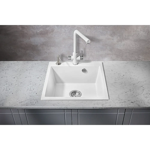 Кухонная мойка Milacio Murcia 51 Cuarzo (MC.77022), белый Кухонная мойка Milacio Murcia 51 Cuarzo (MC.77022), белый