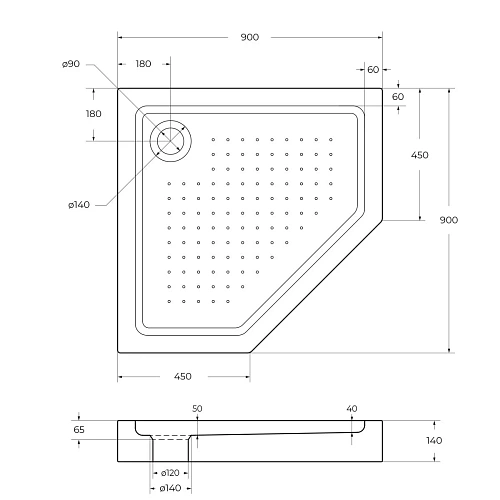 Душевой поддон BelBagno TRAY-BB-P-90-15-W 900x900 акриловый белый Душевой поддон BelBagno TRAY-BB-P-90-15-W 900x900 акриловый белый