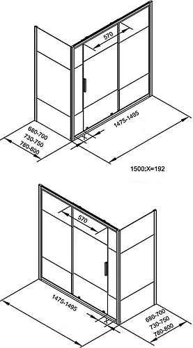 Шторка на ванну Aquanet Practic AE10-B-150H150U-CP, прозрачное стекло Шторка на ванну Aquanet Practic AE10-B-150H150U-CP, прозрачное стекло