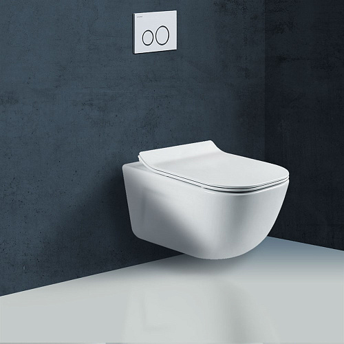 Унитаз подвесной Vincea Idea VT1-33 белый, ультратонкое сиденье soft-close Унитаз подвесной Vincea Idea VT1-33 белый, ультратонкое сиденье soft-close