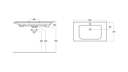 Раковина OWL 1975OWLB20-13080 80 см SOFT Раковина OWL 1975OWLB20-13080 80 см SOFT