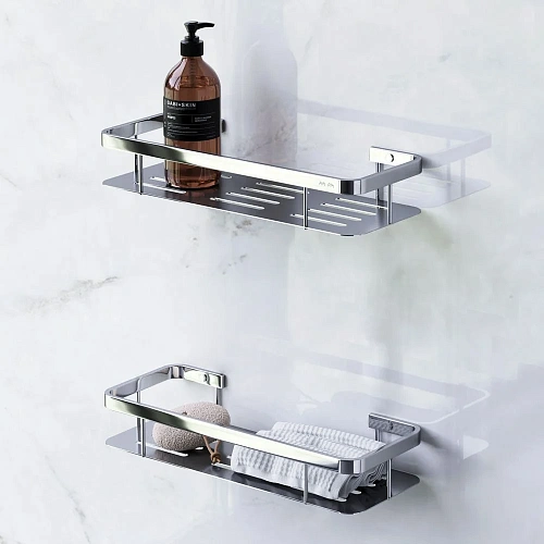 Полка AM.PM Sense L A7453200 прямая, двухъярусная, хром Полка AM.PM Sense L A7453200 прямая, двухъярусная, хром