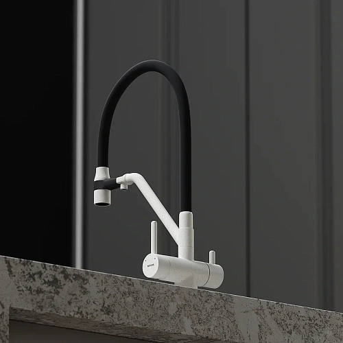 Смеситель для кухни Sancos Dora SC4003GR под фильтр, белый гранит Смеситель для кухни Sancos Dora SC4003GR под фильтр, белый гранит