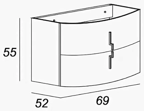 Тумба под раковину CEZARES 54623 520x690 мм Тумба под раковину CEZARES 54623 520x690 мм