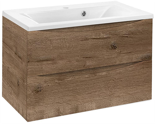 Тумба под раковину Vincea Mia 800 подвесная, 2 выкатных ящик soft close, V.Oak VMC-2MA800VO Тумба под раковину Vincea Mia 800 подвесная, 2 выкатных ящик soft close, V.Oak VMC-2MA800VO