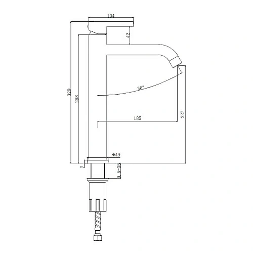 Смеситель для раковины Splenka S221.15.03, золотой сатин Смеситель для раковины Splenka S221.15.03, золотой сатин