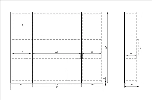 Зеркальный шкаф DREJA ALMI, 90 см, 3 дверцы, 6 стеклянных полок, белый 99.9012 Зеркальный шкаф DREJA ALMI, 90 см, 3 дверцы, 6 стеклянных полок, белый 99.9012