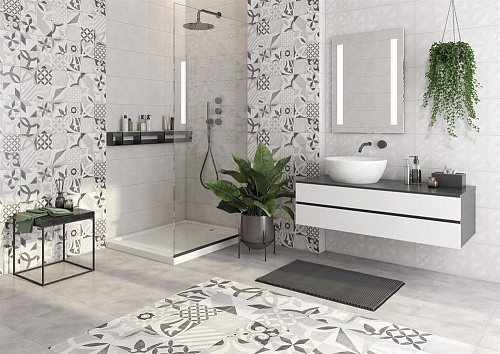 Вставка Cersanit Apeks линии B серый 25x75 AS2U092 Вставка Cersanit Apeks линии B серый 25x75 AS2U092