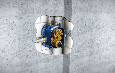 Скрытая часть центрального термостатического смесителя GROHE Rapido T, хром (35500000) Скрытая часть центрального термостатического смесителя GROHE Rapido T, хром (35500000)