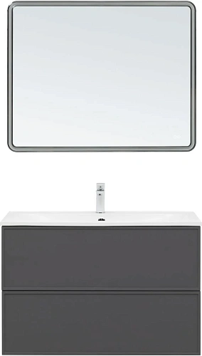 Тумба под раковину Aquanet Арт 90 ясень графит 00329613 напольная/подвесная Тумба под раковину Aquanet Арт 90 ясень графит 00329613 напольная/подвесная