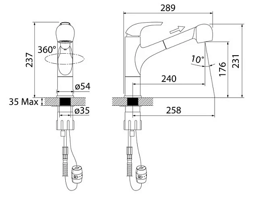 Смеситель для кухни Iddis Kitchen K01SBP0i05 Смеситель для кухни Iddis Kitchen K01SBP0i05