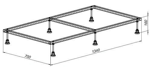 Каркас для поддона Allen Brau 140х80 8.00005 Каркас для поддона Allen Brau 140х80 8.00005