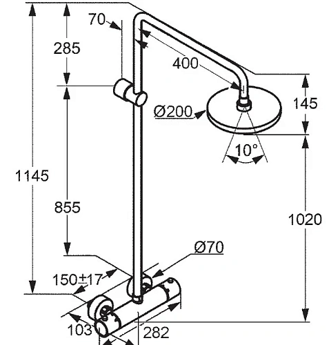Душевая система Kludi Mono Shower System 6608105-00 Душевая система Kludi Mono Shower System 6608105-00