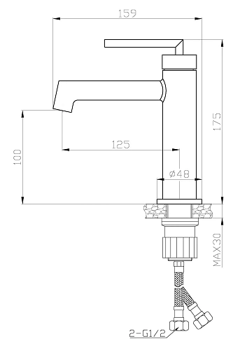 Смеситель для раковины BelBagno ACQUA ACQUA-LVM-NERO черный матовый Смеситель для раковины BelBagno ACQUA ACQUA-LVM-NERO черный матовый