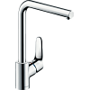 Картинка анонса товара «смеситель для кухни hansgrohe focus с поворотным l-образным изливом на 3 положения, хром 31817000»