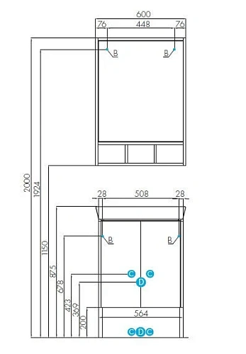 Тумба под раковину Aquaton Йорк 60 белый, выбеленное дерево 1A170201YOAY0 Тумба под раковину Aquaton Йорк 60 белый, выбеленное дерево 1A170201YOAY0