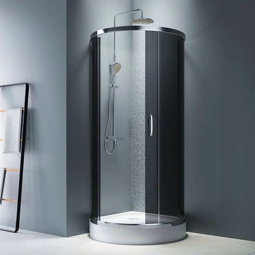 Душевой уголок AM.PM Like W83UG-333-095CG Round 95x95, стекло тонированное, профиль хром глянц, без по Душевой уголок AM.PM Like W83UG-333-095CG Round 95x95, стекло тонированное, профиль хром глянц, без по