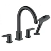 Смеситель на борт ванны Hansgrohe Vernis Shape на 4 отверстия 71459670, матовый черный