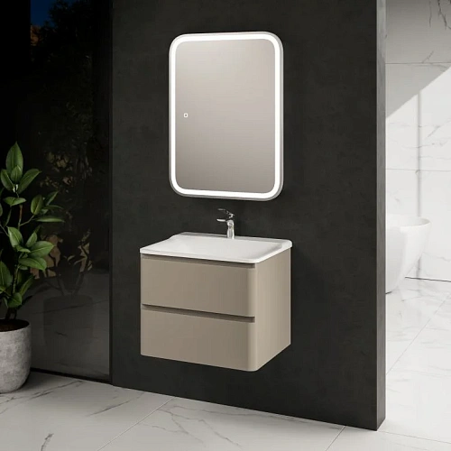 Тумба под раковину AQUAme AQM900460BG S4 подвесная 60 см бежевый Тумба под раковину AQUAme AQM900460BG S4 подвесная 60 см бежевый