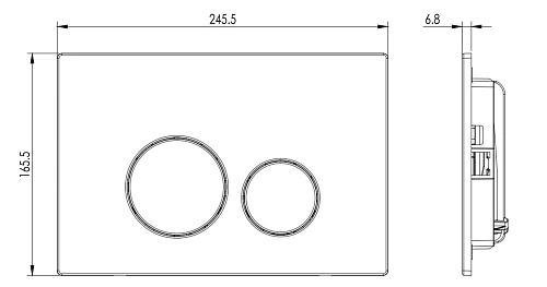 Клавиша смыва CHARUS ROBUSTO FP.330.BG.05 брашированное золото Клавиша смыва CHARUS ROBUSTO FP.330.BG.05 брашированное золото